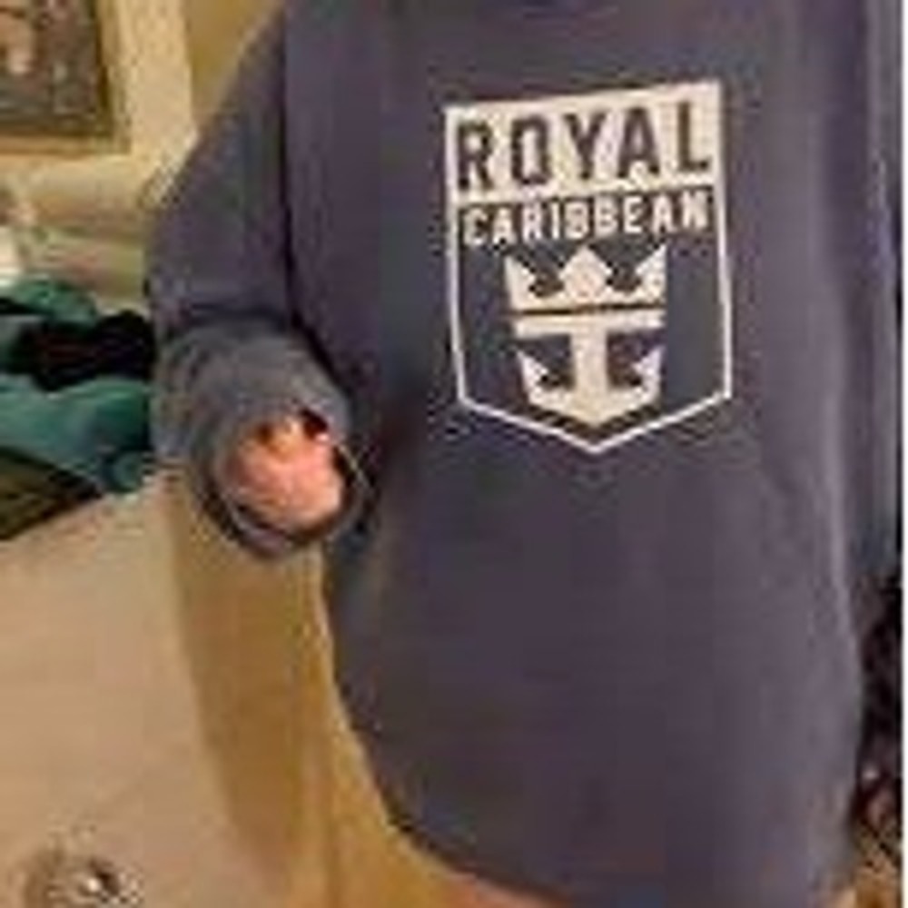 Royal Caribbean International Logo Blue Crew Neck Sweatshirt Size Medium